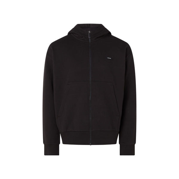 Felpa Uomo in cotone con zip Nero CALVIN KLEIN- Francavilla Moda